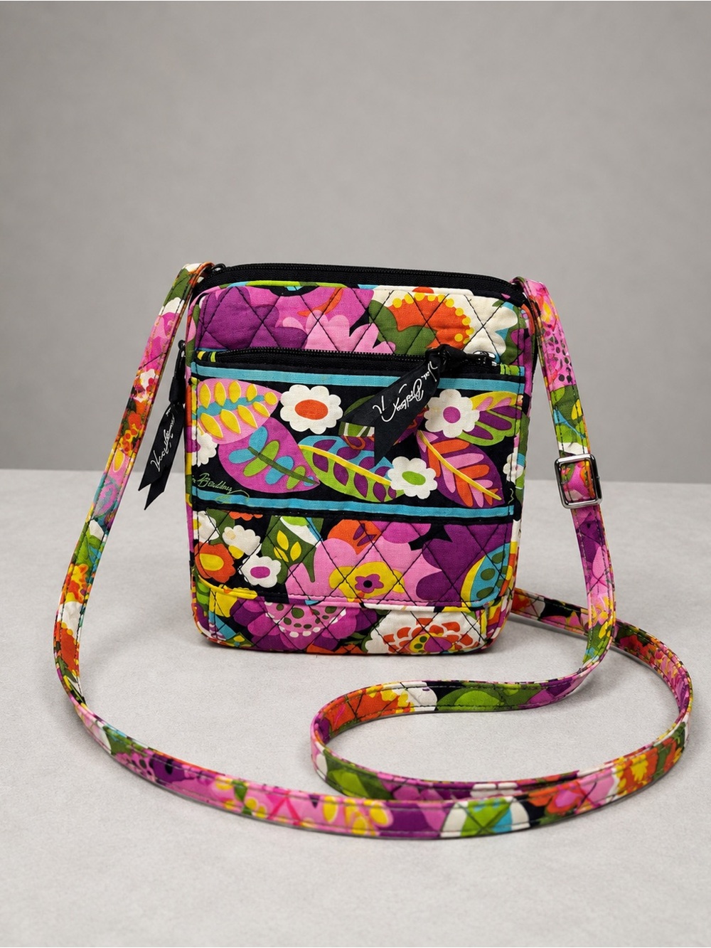 Vera Bradley Mini Crossbody Bag Purse Cottage Bohemian Retired Quilted